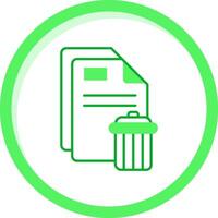 Delete Green mix Icon vector
