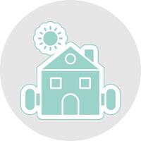 Farmhouse Glyph Multicolor Sticker Icon vector