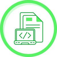 Coding Green mix Icon vector