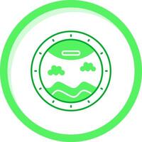 porta verde mezcla icono vector