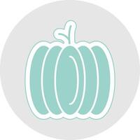 Pumpkin Glyph Multicolor Sticker Icon vector