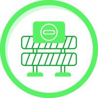 Road closed Green mix Icon vector