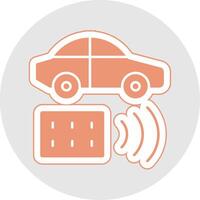 Remote Vehicle Glyph Multicolor Sticker Icon vector