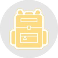 Backpack Glyph Multicolor Sticker Icon vector