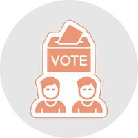 Voters Glyph Multicolor Sticker Icon vector