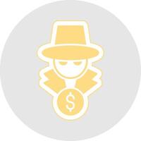 Fraud Glyph Multicolor Sticker Icon vector