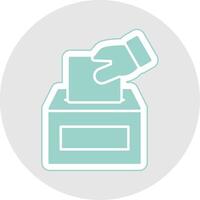 Voting Glyph Multicolor Sticker Icon vector