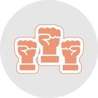 Protest Glyph Multicolor Sticker Icon vector