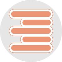 Horizontal Right Align Glyph Multicolor Sticker Icon vector