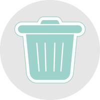 Delete Glyph Multicolor Sticker Icon vector