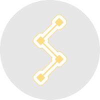 Path Glyph Multicolor Sticker Icon vector