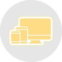 Responsive Design Glyph Multicolor Sticker Icon vector
