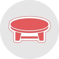 Coffee Table Glyph Multicolor Sticker Icon vector