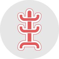 Coat Rack Glyph Multicolor Sticker Icon vector