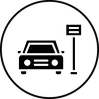 icono de vector de área de estacionamiento