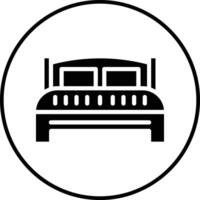 icono de vector de cama