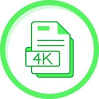 4k Green mix Icon vector