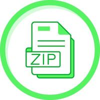 Zip Green mix Icon vector