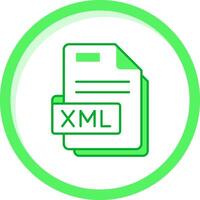 Xml Green mix Icon vector