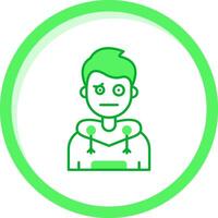 Confused Green mix Icon vector