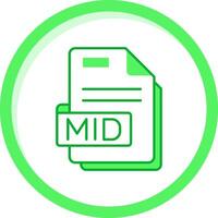 Mid Green mix Icon vector