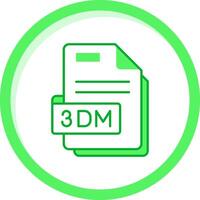 3dm verde mezcla icono vector