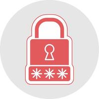 Passcode Glyph Multicolor Sticker Icon vector