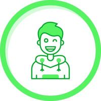 Wink Green mix Icon vector