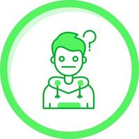 Thinking Green mix Icon vector