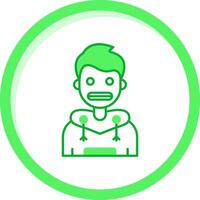 Shocked Green mix Icon vector