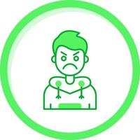 Angry Green mix Icon vector