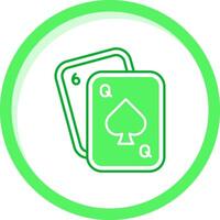 Poker Green mix Icon vector