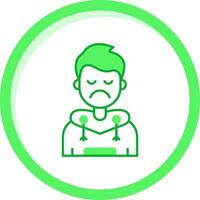 triste verde mezcla icono vector