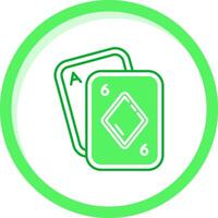 póker verde mezcla icono vector