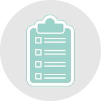 Checklist Glyph Multicolor Sticker Icon vector