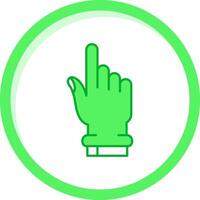 Hand click Green mix Icon vector