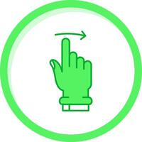 Swipe Right Green mix Icon vector