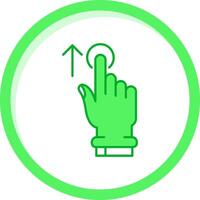 Tap and Move Up Green mix Icon vector