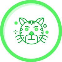 Embarrassed Green mix Icon vector