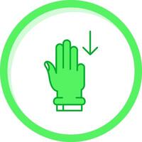 Three Fingers Down Green mix Icon vector