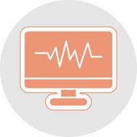 Frequency Glyph Multicolor Sticker Icon vector