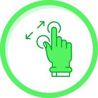 Tap and Zoom In Green mix Icon vector