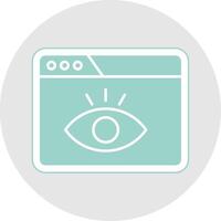 Visualization Glyph Multicolor Sticker Icon vector