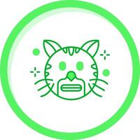 Shocked Green mix Icon vector