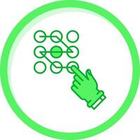 Pattern lock Green mix Icon vector