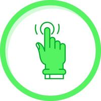 Tap and Hold Green mix Icon vector