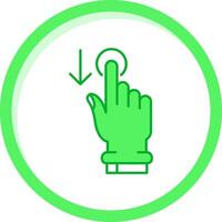 Tap and Move Down Green mix Icon vector
