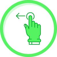 Tap and Move Left Green mix Icon vector