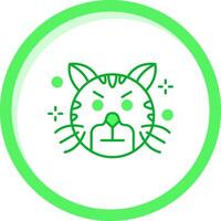 Angry Green mix Icon vector