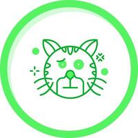 Confused Green mix Icon vector